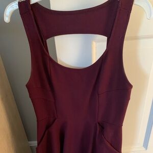 Kimchi Blue burgundy dress with pockets.